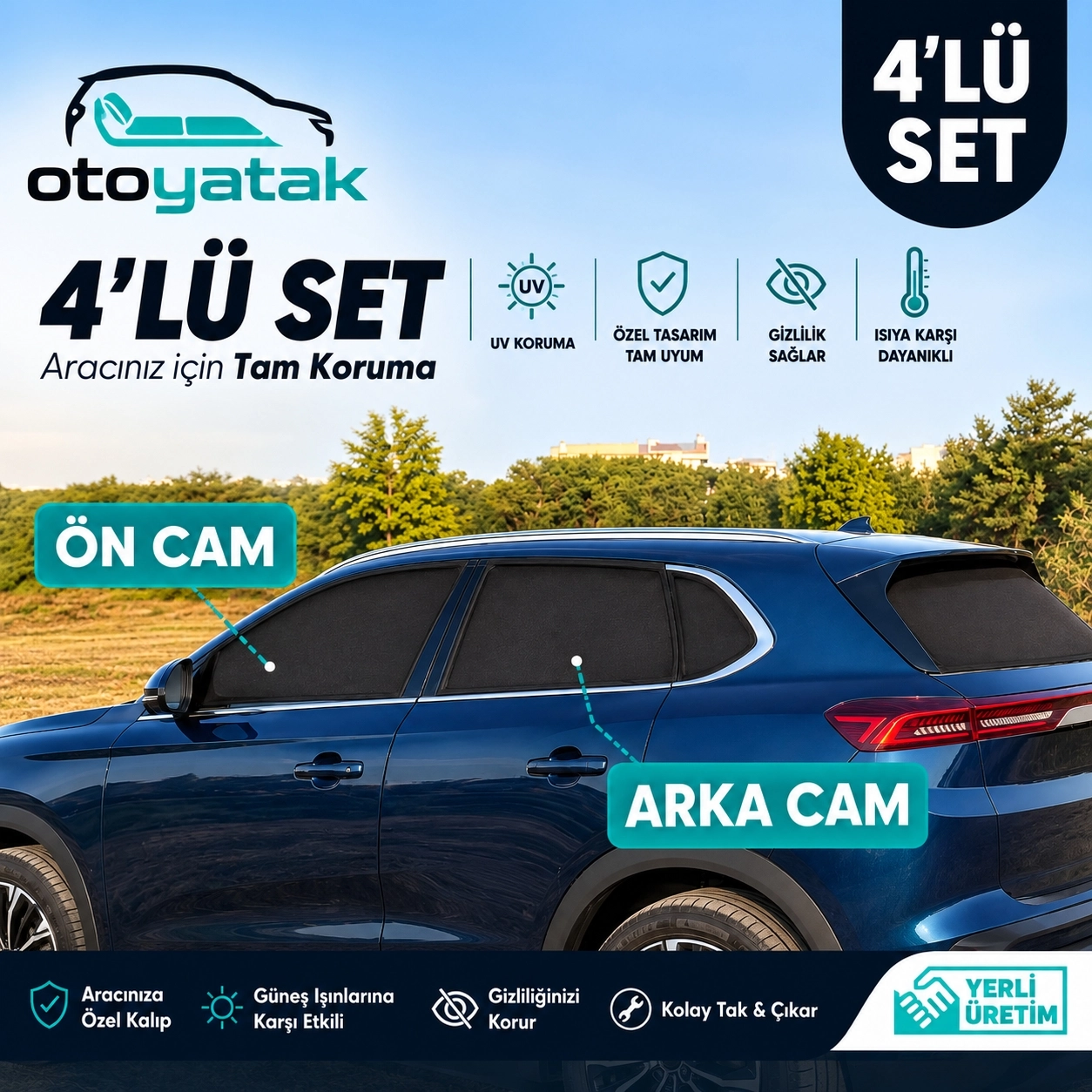 Araç Perdesi 4 lü